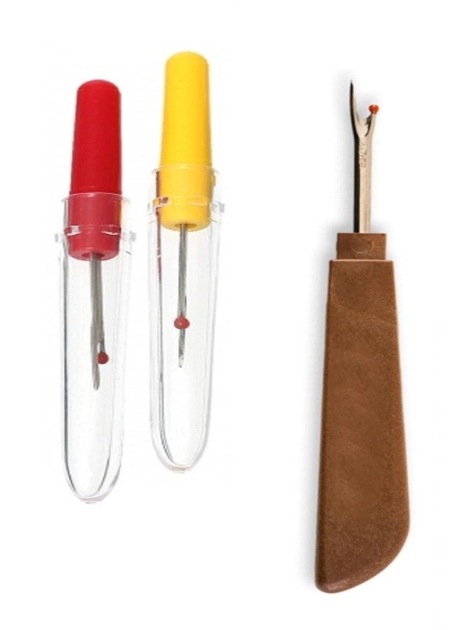 ZENITH Seam Ripper, Stitch Unpicker and Opener Sewing Tool, Thread Cutter for Sewing Activities, Art & Craft, Sewing Ripper Pack (2 Small 1 Big) - Image 1